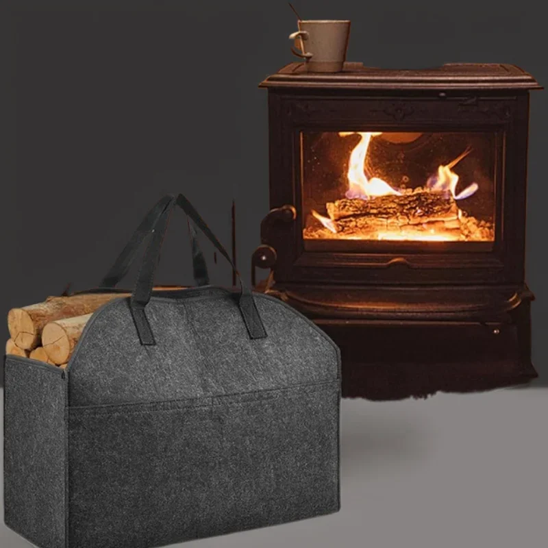 سعة كبيرة الحطب حقيبة التخزين المحمولة دائم مقاوم للماء مقاومة للخدش سجل الناقل في الهواء الطلق التخييم الخشب تسجيل حقيبة #3