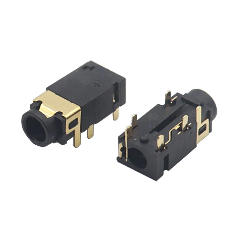 【30-5PCS】3.5Mm Dip Headphone Socket Audio Socket Pj-342 Surface Mounted 6 Feet Double Track Gold Plated PJ342