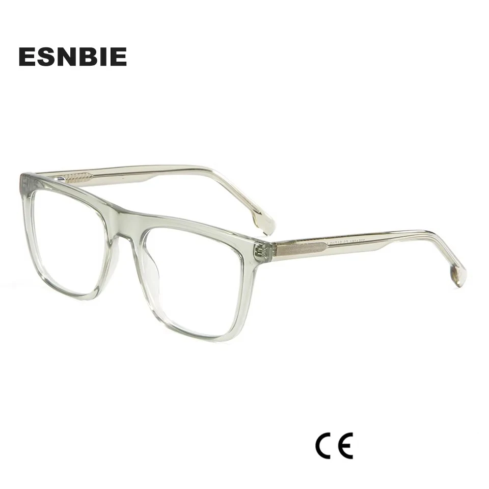 Crystal Acetate Square Frame Glasses Men Designer Optical Glasses For Women Prescription Eyeglasses Lentes Opticos Para Hombre