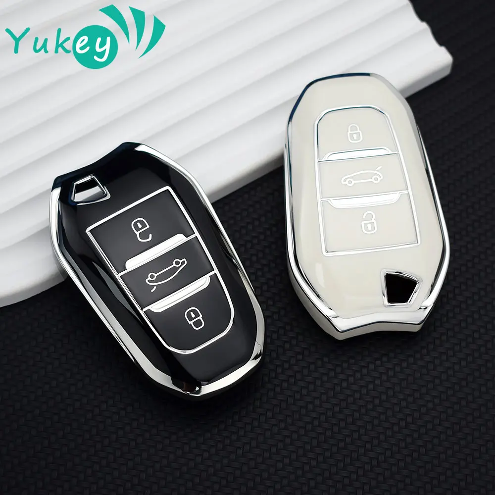 For Peugeot C6 508 C5 C3 508 2008 3008 C4 Aircross Picasso Grand Remote TPU Car Key Cover Case 3 Buttons