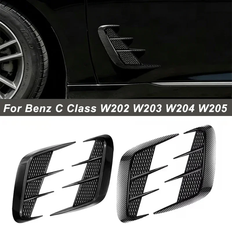 Shark Gills Side Fender Sticker Simulation Air Intake Trim For Mercedes Benz C Class W202 W203 W204 W205 W206 Body Accessories