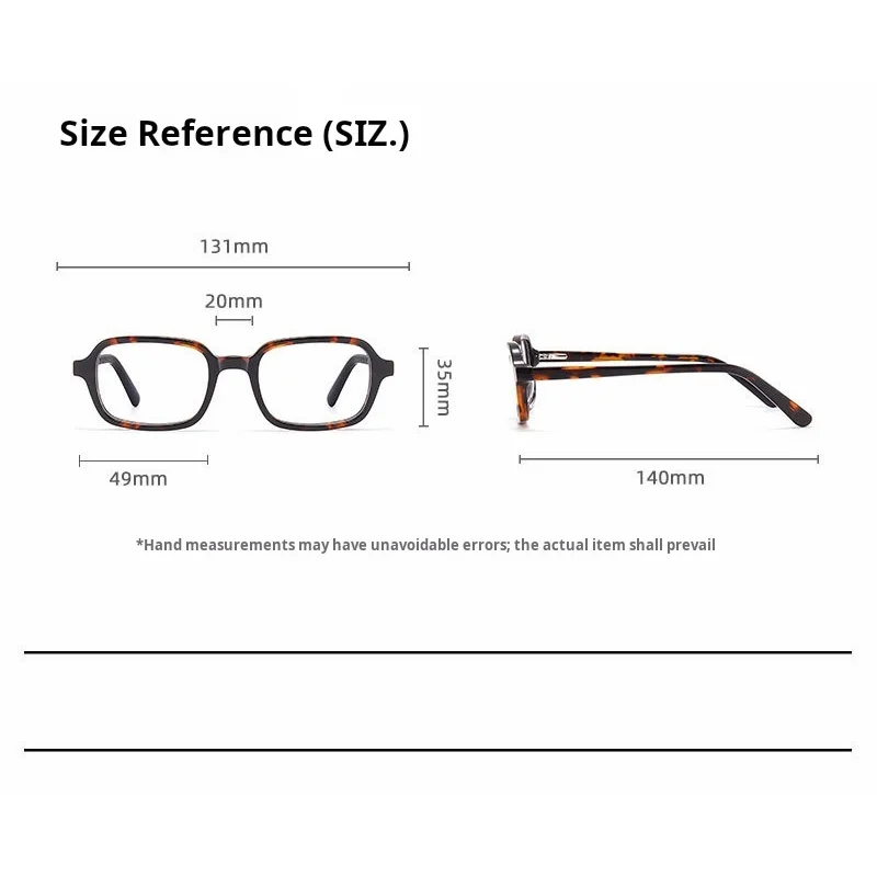 XBORA New 2026 High-Quality Japanese Handmade Sheet Metal Square Small Size Frame Retro Fashion Square Daily Casual Frame M003