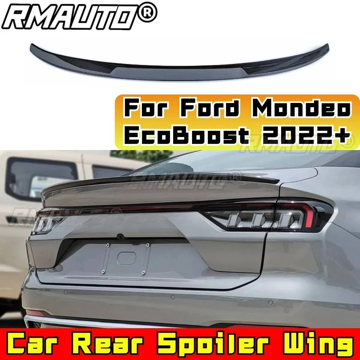 

Car Rear Trunk Spoiler Wing Modification Part For Ford Mondeo EcoBoost 2022+ Rear Trunk Spoiler Wing Car Accessories