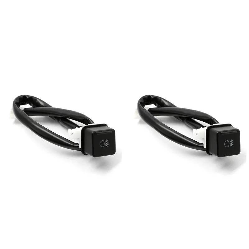 

2X Motorcycle Fog Light Lamp Button Switch For Honda Goldwing GL1800 2012-2017 F6B 2013-2017 Black