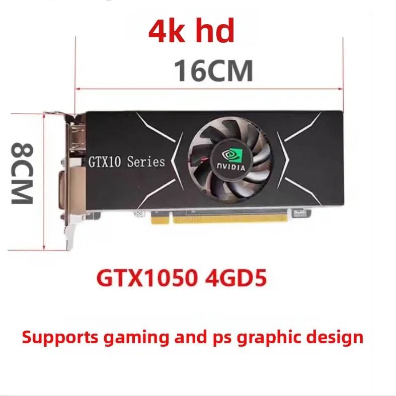 Gtx1050ti gtx1050 4g d5 graphics card knife card ultra-thin single slot chicken game picture making 4k