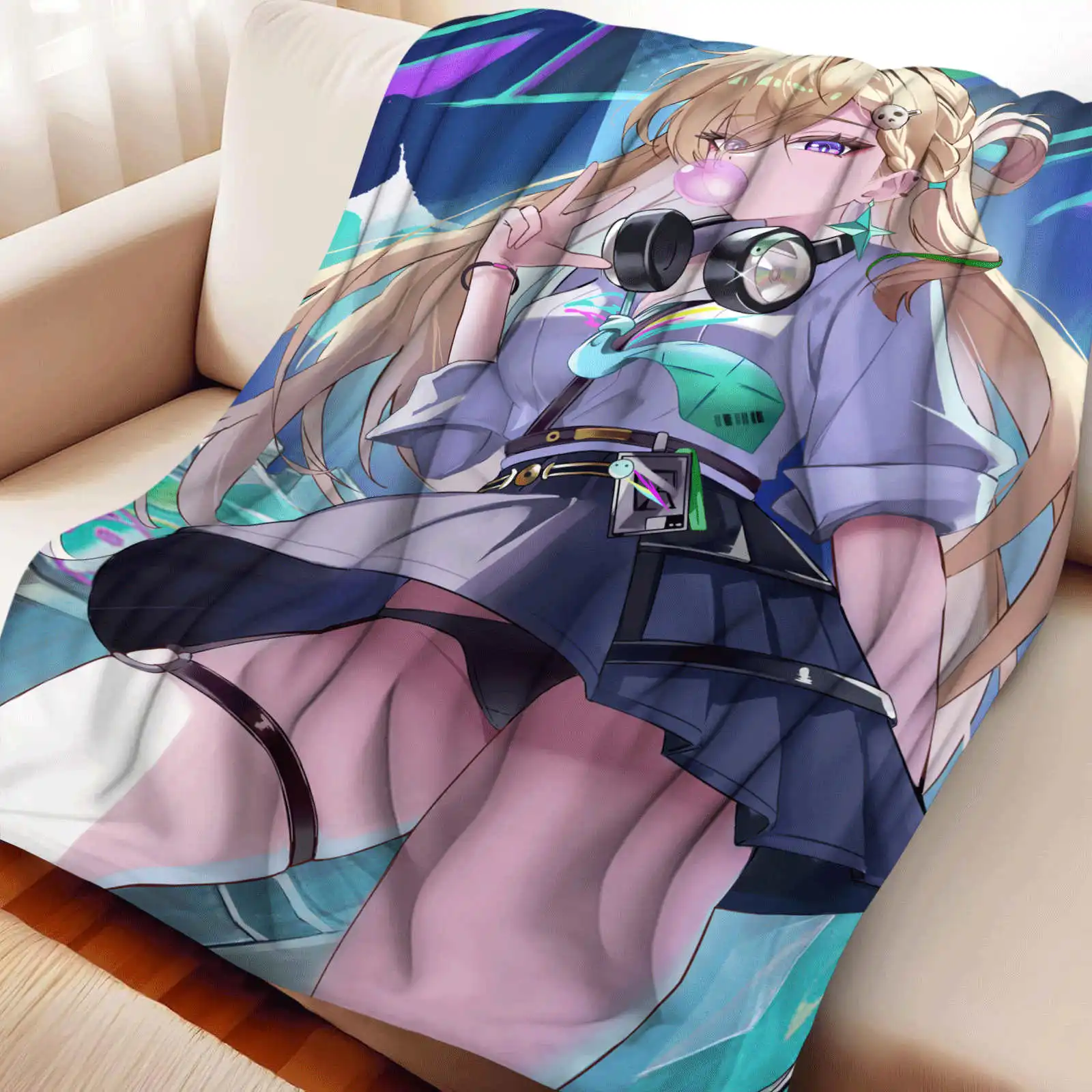 

Wuthering Waves Lynae Flannel Blanket Multiple Character Choices for Otaku Gifts