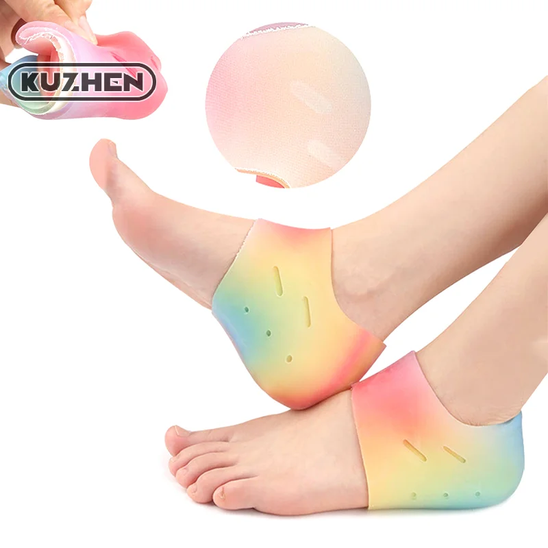 Silicone Moisturizing Foot Socks Foot Spa Massage Exfoliating Gel Socks Breathable Remove Dead Skin Anti Cracking Foot Care Tool