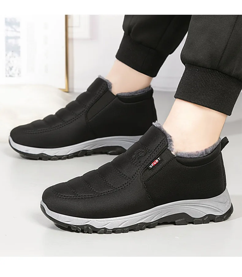 2025 Cotton Shoes Wholesale New Winter Cashmere Thick Couple Snow Boots in The Old Short Boots Men's Warm Cotton Boots