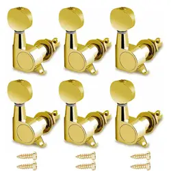 6 PCS Guitar String Tuning Pegs Tuner Semi-closed Tuner Machine Heads for Electric Guitar Folk Acoustic Guitar Tuning Pegs 3L 3R