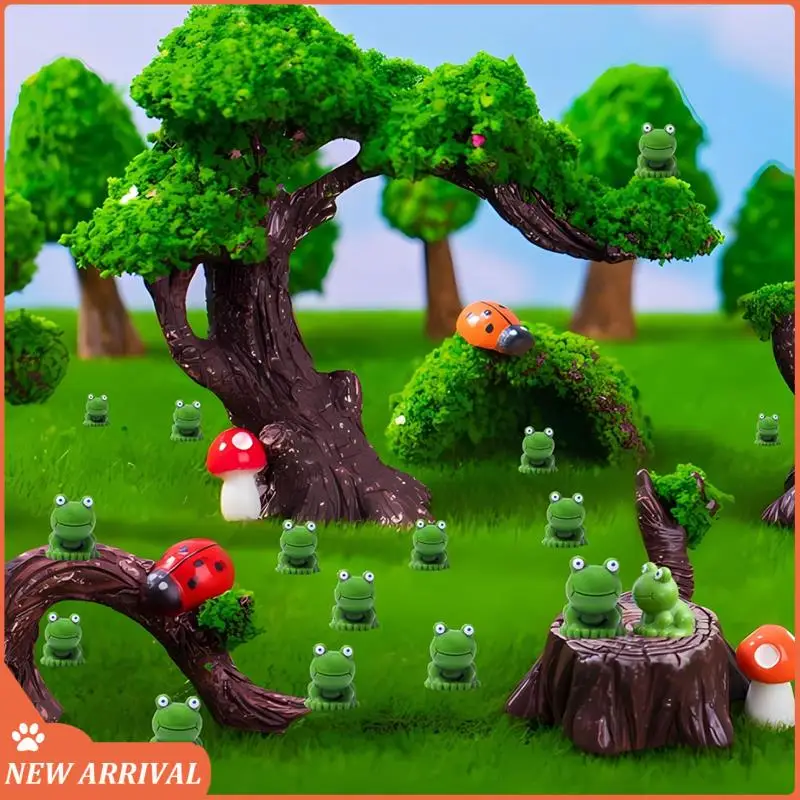 

Импеция! Мини-статуэтка лягушки из 300 предметов, как показано на рисунке, маленькая пластиковая лягушка микротипа, объемный сад, орнамент на лепе года