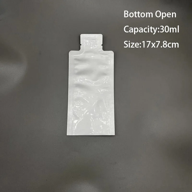 100 Buah 30Ml 50Ml Sachet Sampel Kecil Kantong Kemasan Aluminium Foil Aman untuk Makanan untuk Krim Lotion Minuman Cair Jus