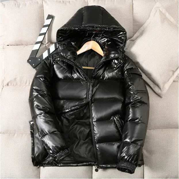 New winter down jacket for men short high-quality trend wash-in handsome fashion brand winter light and thick coat 4XL