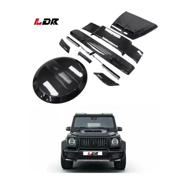 

XDS C-Top Car For G Wagon W464 2020 Upgrade To W464 2023 Bra-bus Bodykit G-class B800 B900 Exterior Front Hood Top Lights Carb