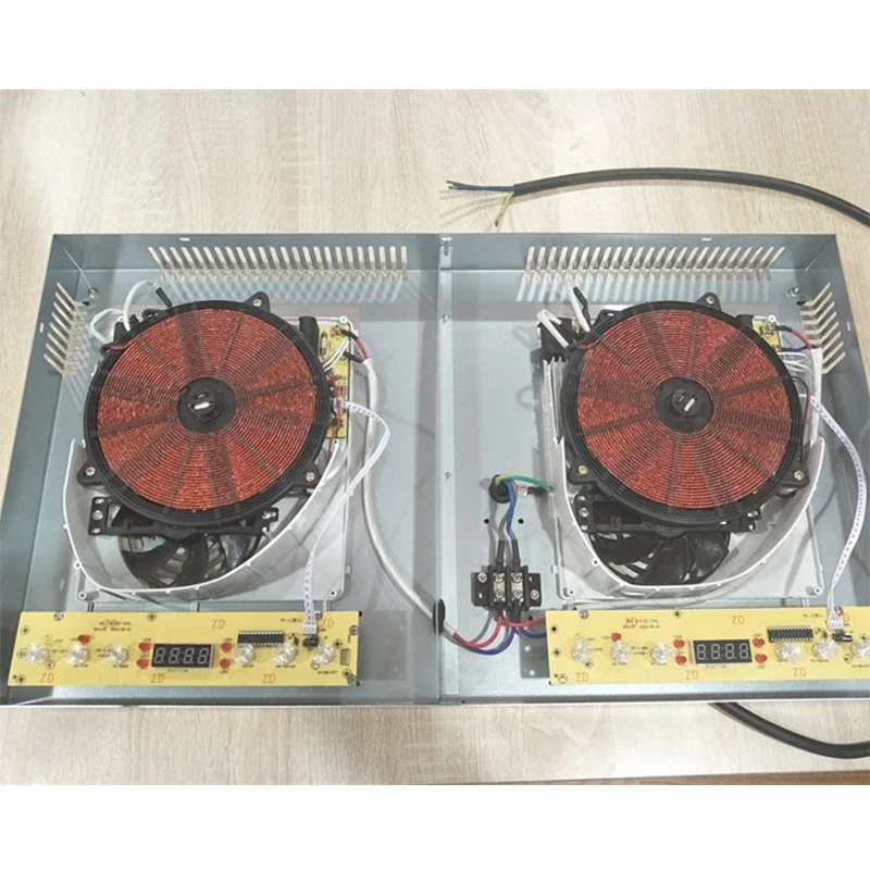 المطبخ 2 حلقات طباخ السيراميك التعريفي كوكتوب مزدوج طباخ كهربائي الفرن التدفئة طباخ موقد كهربائي لوحة الطبخ العمودية