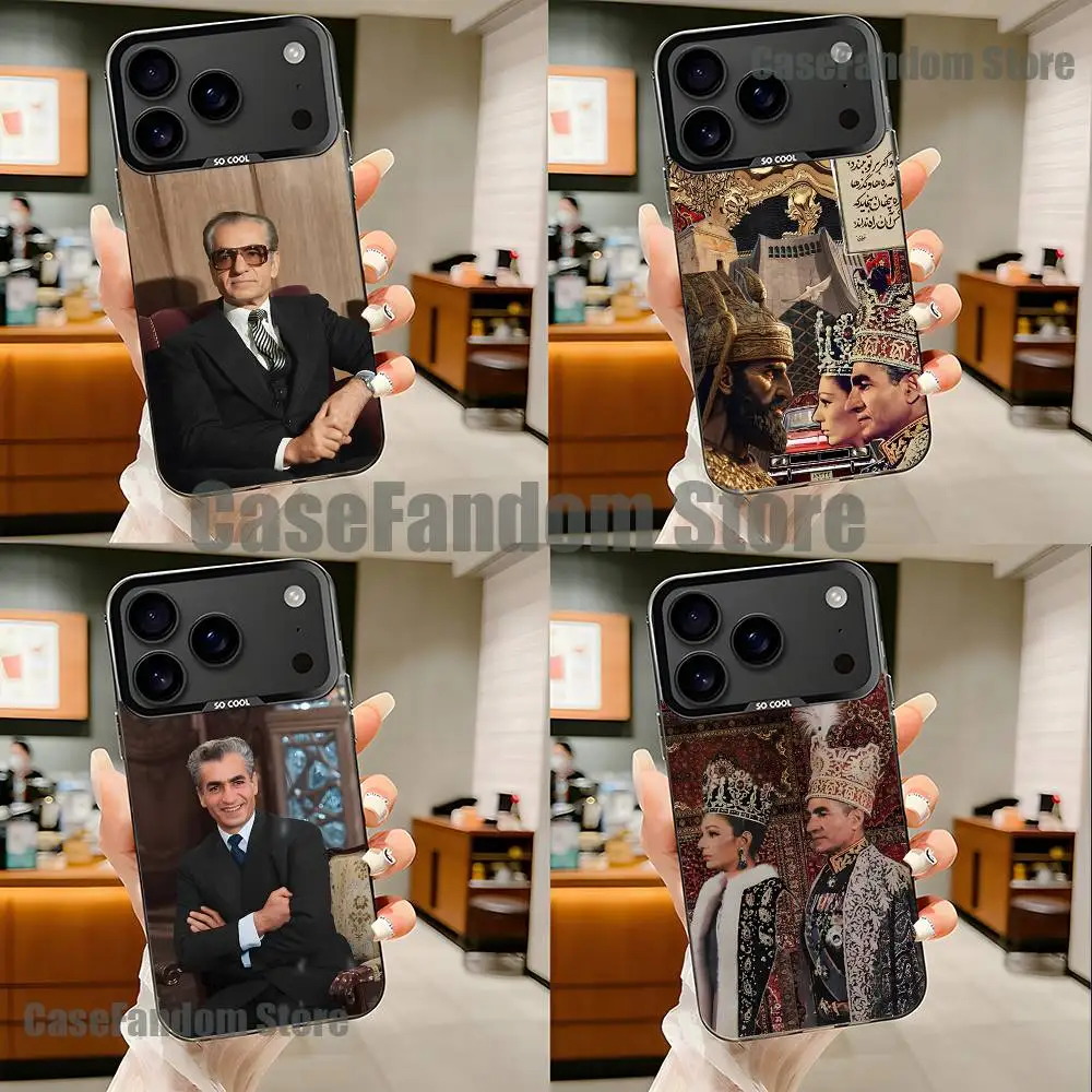 

M-Mohammad Reza P-Pahlavi Iran For Black Candy Matte Cover iPhone 17,16,15,14,13,12,11,Pro,MAX,Plus