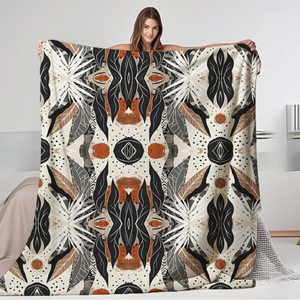 

Practical Flannel Cozy Blanket Fall Tribe Contemporary Chic Microfiber Bedspread Luxury Throw Durable Ultra-soft Touch Blankets