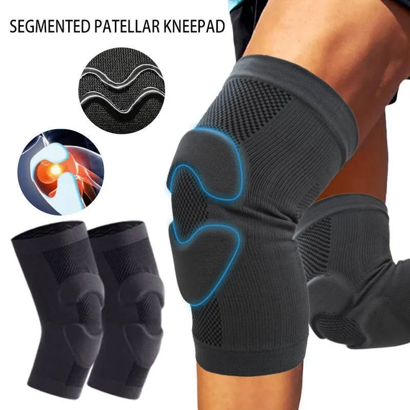 Professional Durable EVA Patella Sports Knee Pads Segmented Non Slip High Elasticity Cushion for Badminton Anti Sprain Support
