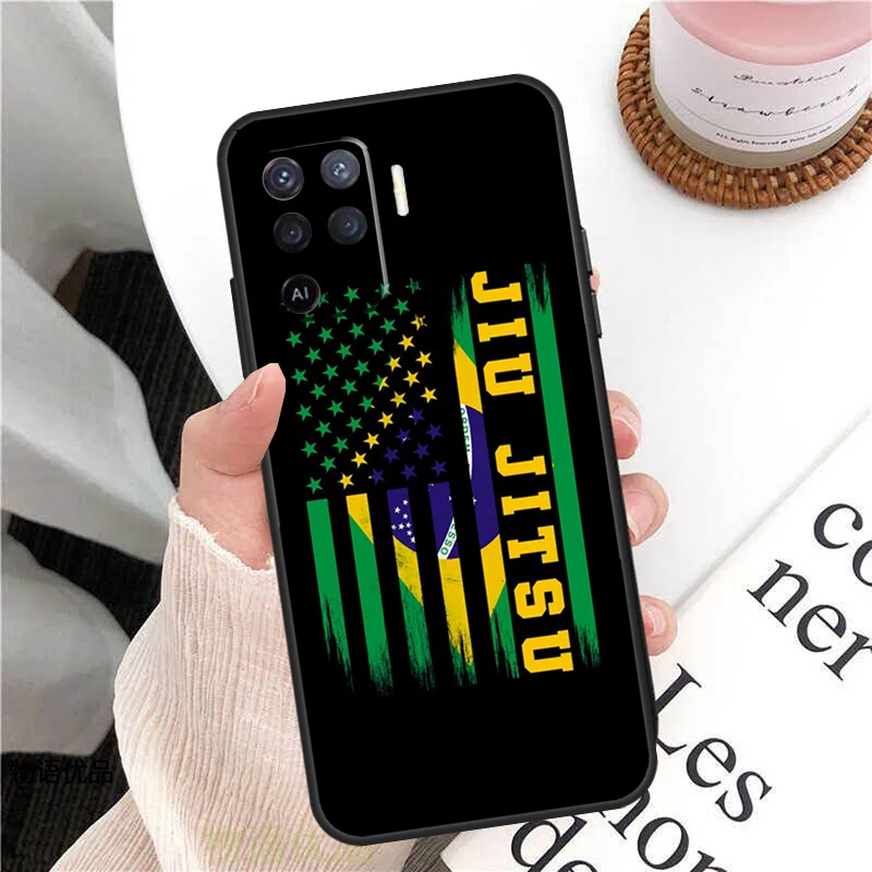 BJJ brasileño Jiu Jitsu funda para Oppo A38 A80 A60 A40 A78 A18 A98 A58 A96 A76 A16 A94 A74 A54 A15 A17 A57 A77 A5 Pro