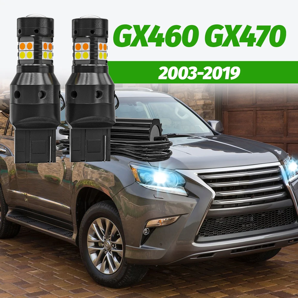 2 Stück Dual-Mode-Blinker + Tagfahrlicht-Zubehör LED DRL für Lexus GX470 GX460 2003-2019 2008 2009 2011 2012 2013