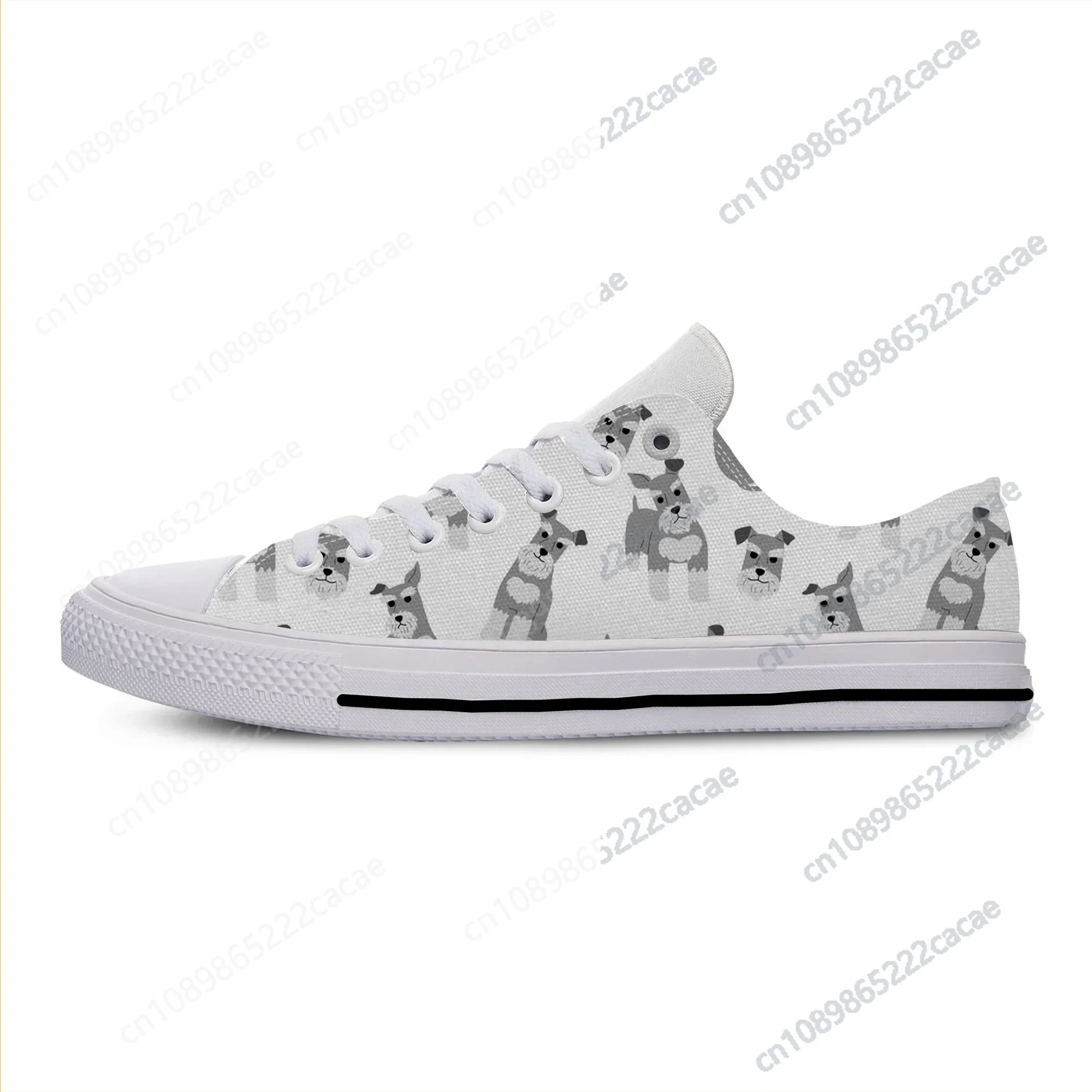 

Hot Summer Schnauzer Animal Pets Dog Cut Kawaii Lightweight Classic Canvas Shoes Men Women Casual Sneakers Classic Board Shoes