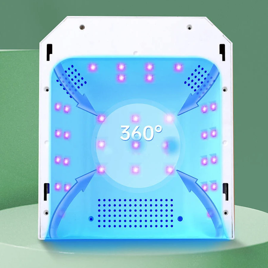 Luce UV portatile per unghie Asciugacapelli UV senza fili Lampada per unghie ricaricabile a LED con cuore e diamante Batteria da 7800 mAh