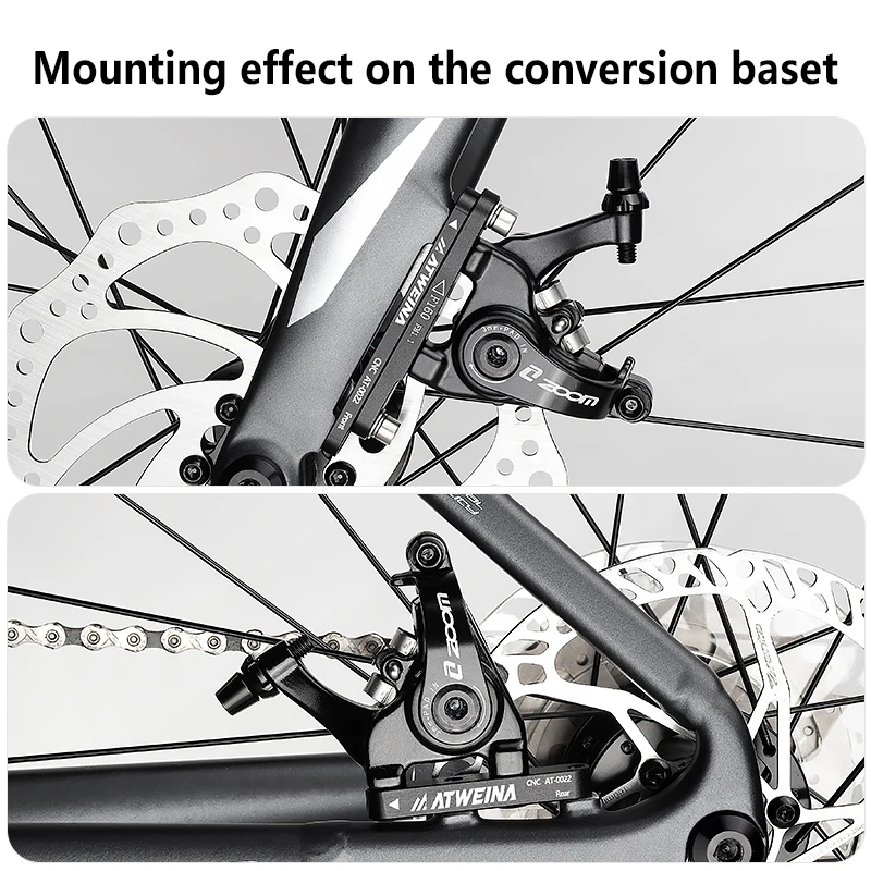 ATWEINA Road Bike Bicycle Disc Brake Aapter Flat Mount CNC Front Rear 180mm Disc Brake Rotor Adapter with Bolts Bicycle Parts - view 2