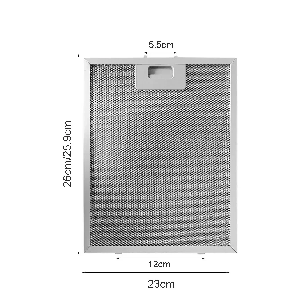 Grease Filter Metal Mesh Extractor Range Hood 230 X 260 Mm Vent Filter 1PCS 5 Layers High Performance Silver Cooker Hood Filters