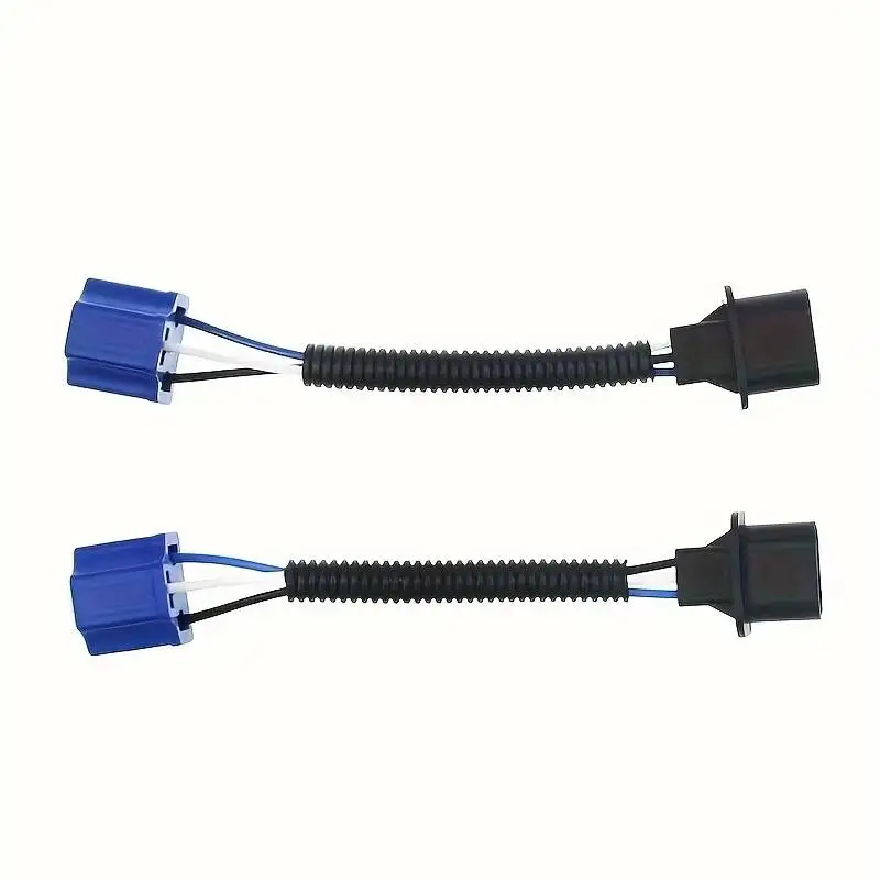 2Pcs H4 Female To H13 Male Adapter Conversion Wiring Harness For Jeep Wrangler JK 2007-2017 Headlight Plug