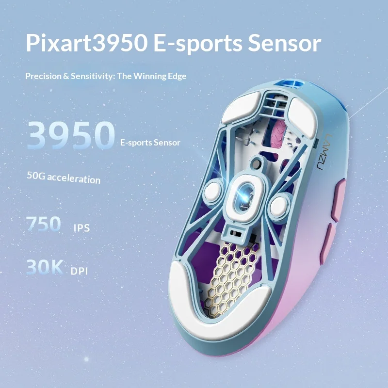 LAMZU MAYA Nebula Lightweight Wireless Esports Mouse 3950 Esports Sensor Precision Tuned Optical Micro Switch
