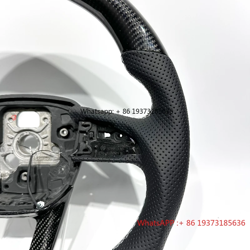 Sports Version  Leather Forged Carbon Fiber Steering Wheel Custom Modification for Audi New Q Series Q2 Q3 Q5 Q7 Q8 A6
