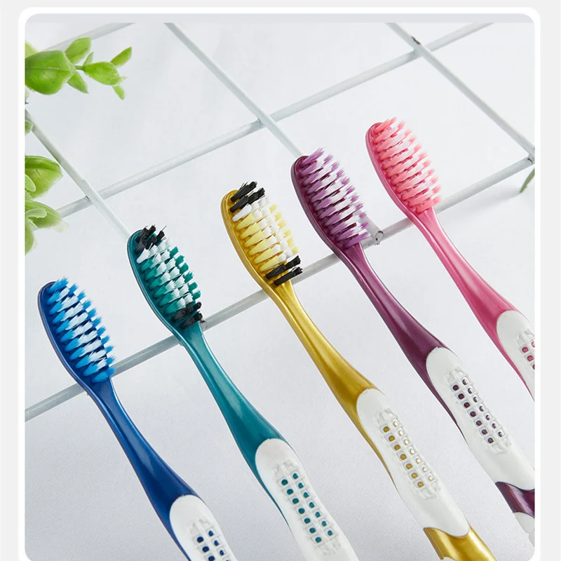 Toothbrush Whiten Tooth Super Hard Bristles Cross Remove Tongue Plaque Bacteria Coffee Stains Dental Care Teeth Brush Oral Care