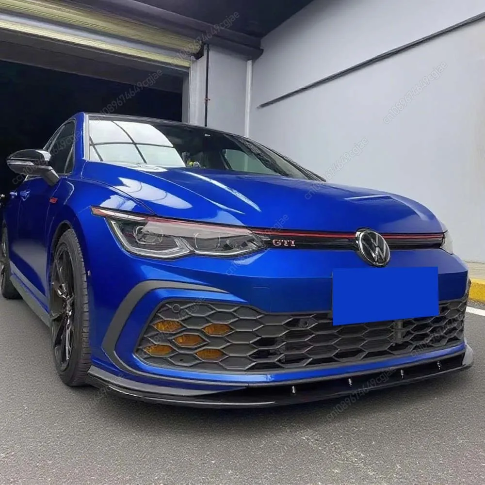 

Maxton Style Car Front Bumper Lip Spoiler Splitter Body Kit For VW Golf 8 MK8 GTI GTD GTE R-line 2020 To 2024 Gloss Black Tuning