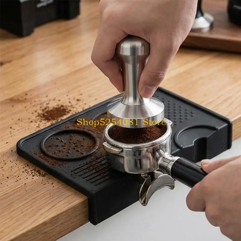 AXYC Upgraded Against Slip Base Coffee Plunger Mat And Tamper Ensuring Stable Tamping On Any Face Lacking Shifting