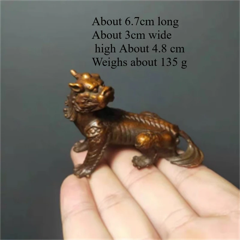 

Little Fairy/ Retro Copper Bagua Fortune Pixiu Statue Desk Small Ornaments Home Decoration Craft Accessories Animal Statue