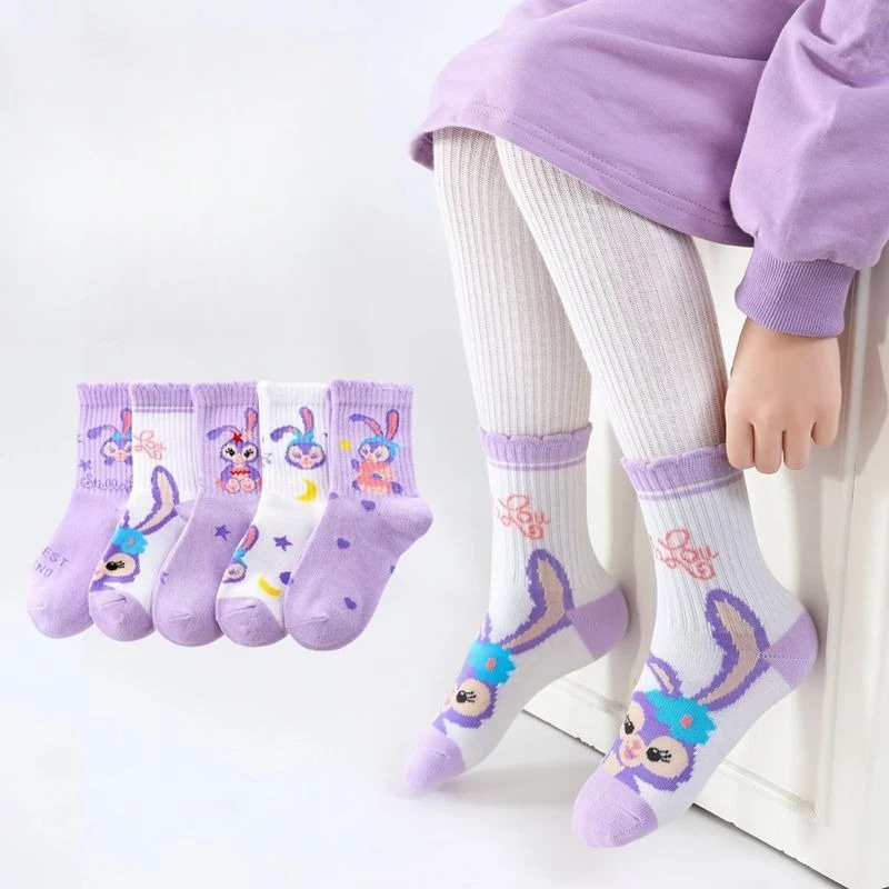 

Новинка 2025 года, хит продаж, осенние и зимние носки, трендовые креативные хлопковые носки с рисунком кролика Xingdailu, универсальные и удобные