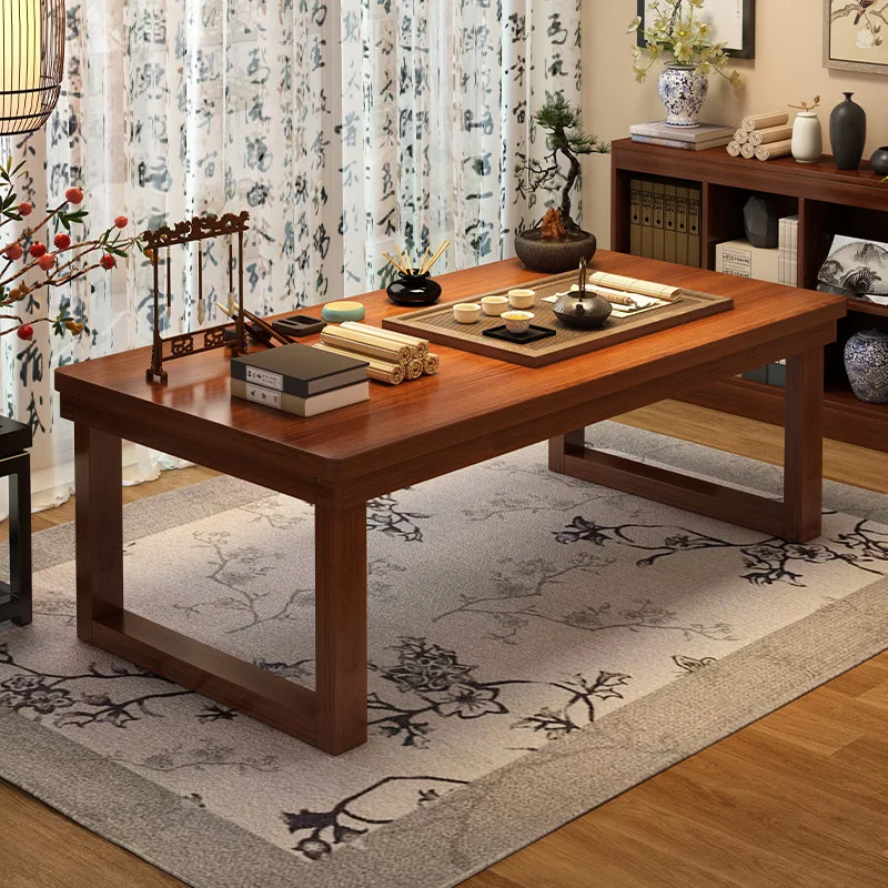Desk Solid Wood Legs Bedroom Calligraphy Table Desk Student Learning Writing Table Zen Painting Case Large Table