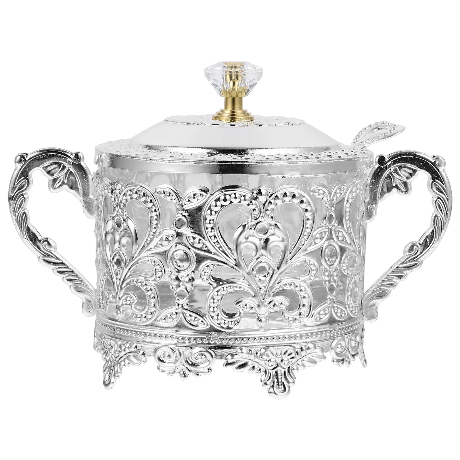 

Iron Glass Seasoning Jar with Lid for Salt Pepper Sugar Spices Storage Kitchen Condiment Container Spice Organizer Household