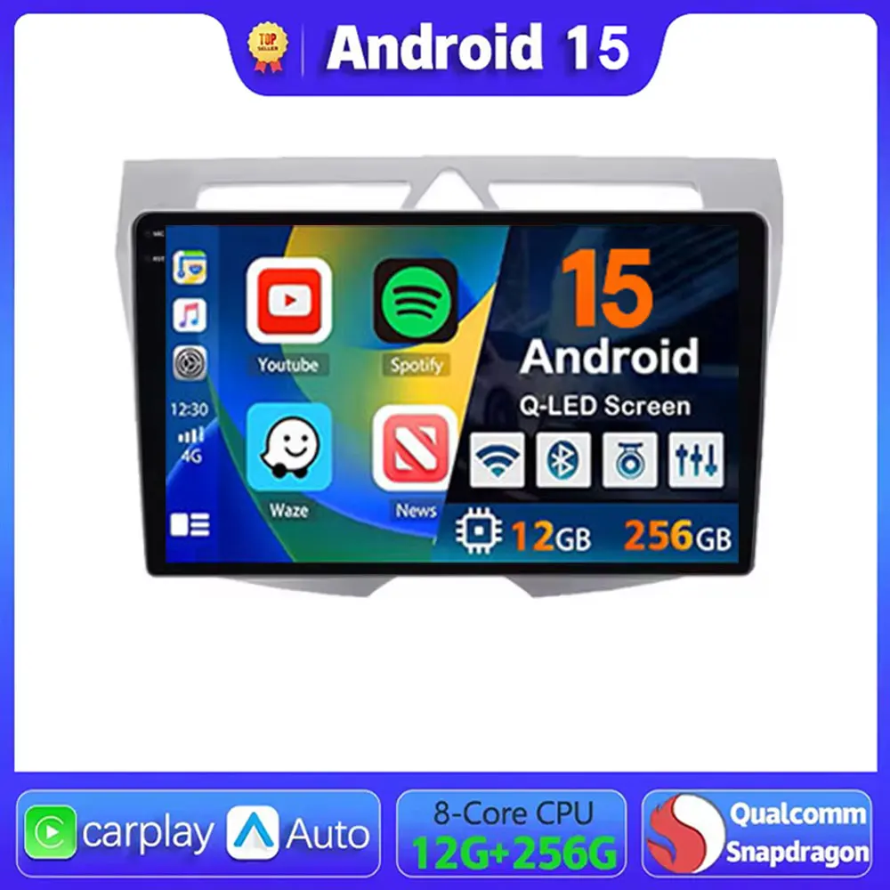 

Android 15 For Kia Morning Picanto 2007 2008 2009 2010 Car Radio Carplay+Auto Navigation Multimedia Player Stereo GPS WiFi+4G BT