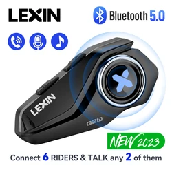 LEXIN-G2P-intercomunicador Bluetooth para casco de motocicleta, auriculares con cancelación de ruido, fundas de 6 colores, calidad de sonido estéreo Hi-fi