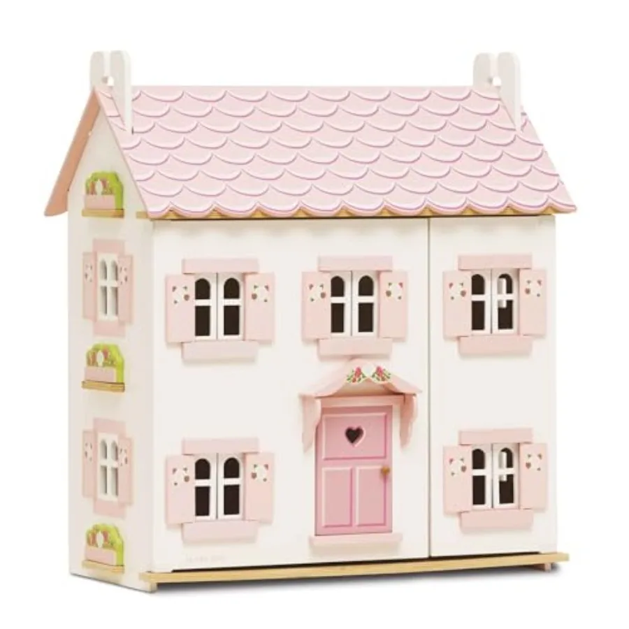 

Large Wooden Doll House | Dream House Wooden Dolls House Play Set | Great As A Gift | Suitable for Ages 3+