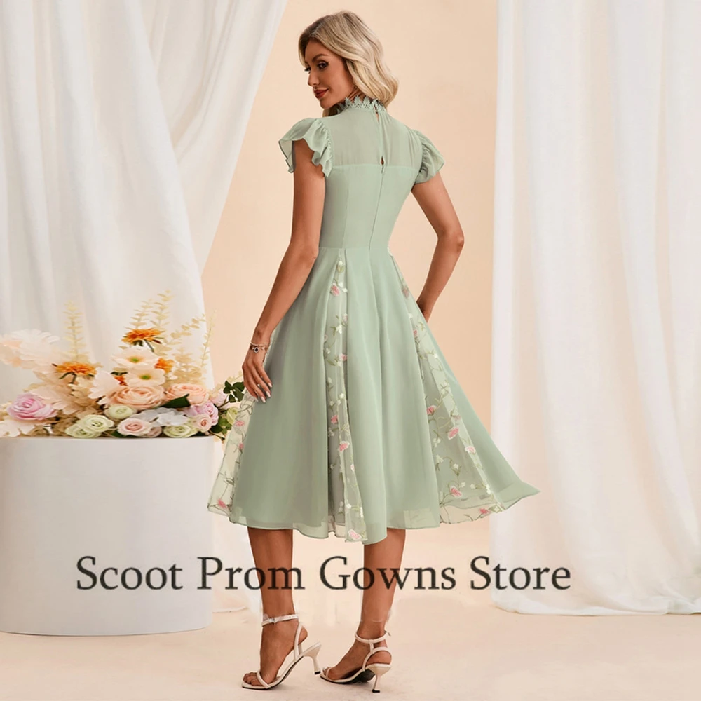 Vestidos para madre De novia con escote redondo verde, vestidos De fiesta De boda sin mangas para mujer, novedad De verano 2021, bata De playa De gasa