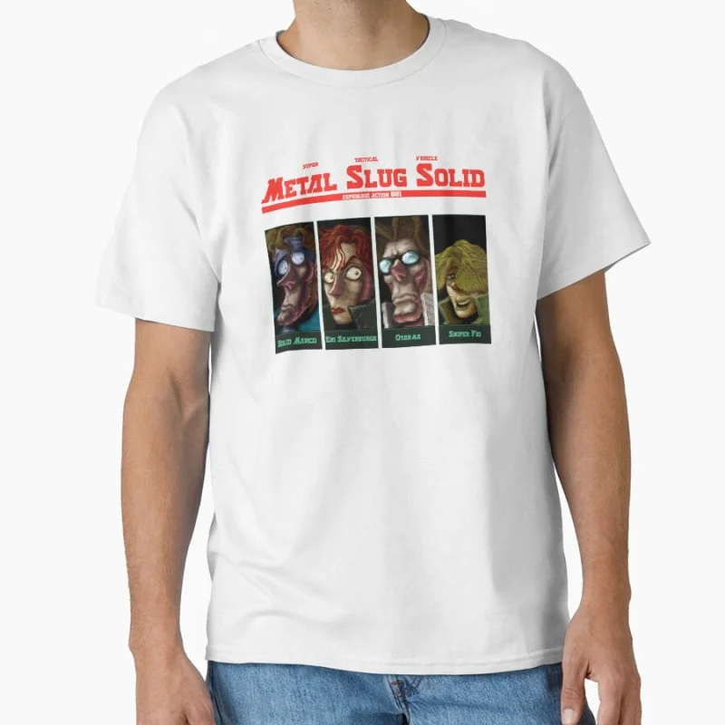 Super Tactical Vehicle Metal Slug Solid Espionage Action 1027 Shooting War Video game Gift T shirt Large size Tops