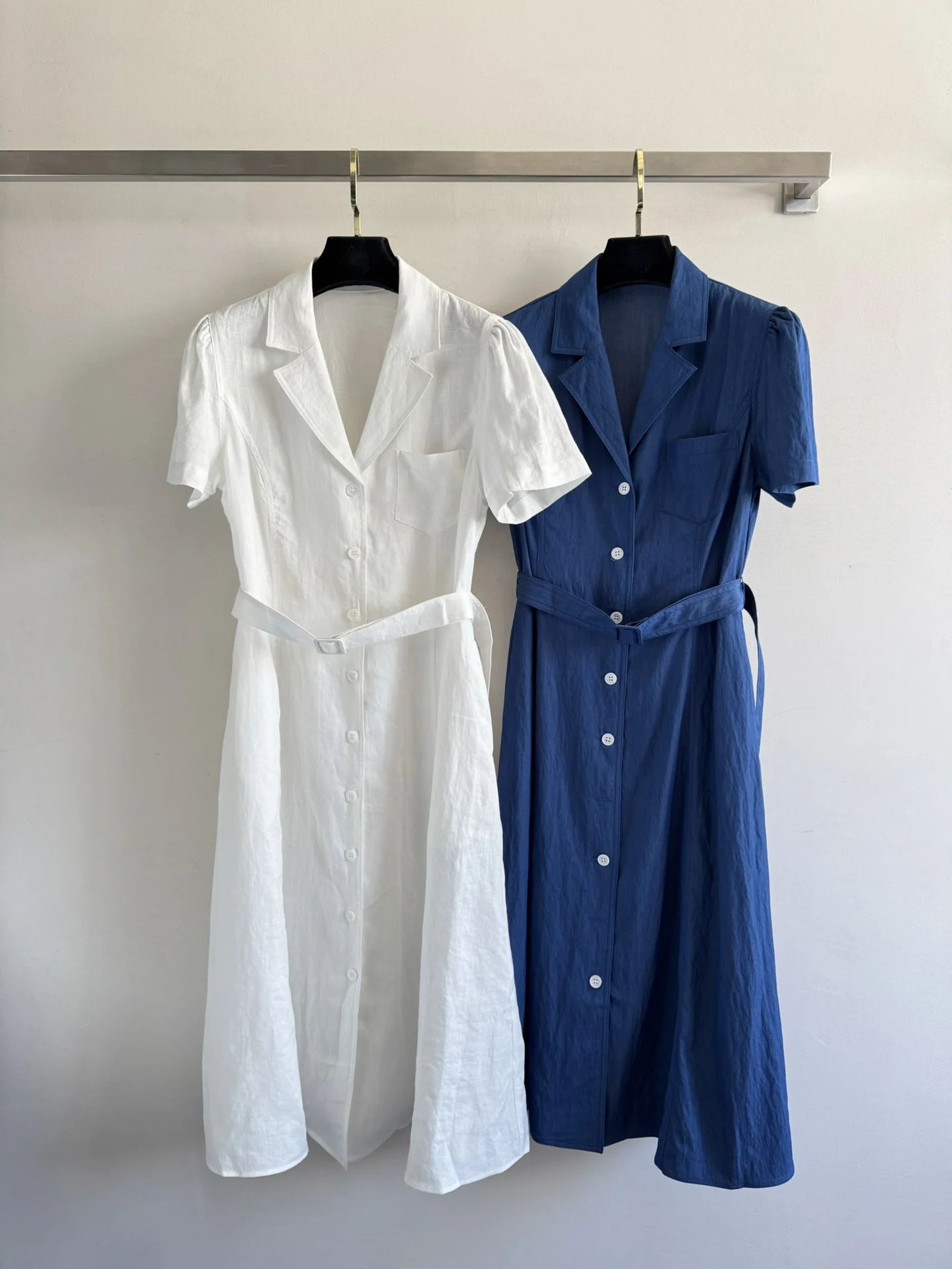 New linen short-sleeved and long-sleeved dresses for spring and summer 2026