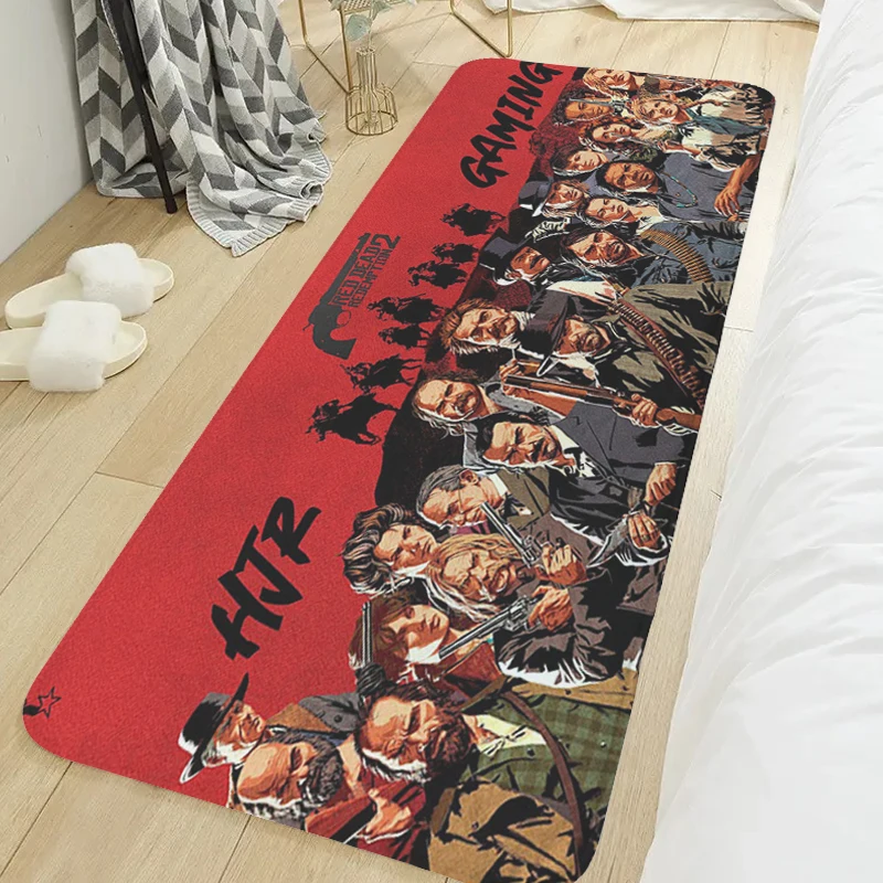 Bedroom Rug Red T-Dead T-Redemption 2 Balcony Bathroom Foot Mat Entrance Door Doormat Living Room Hallway Bathroom Carpet Home