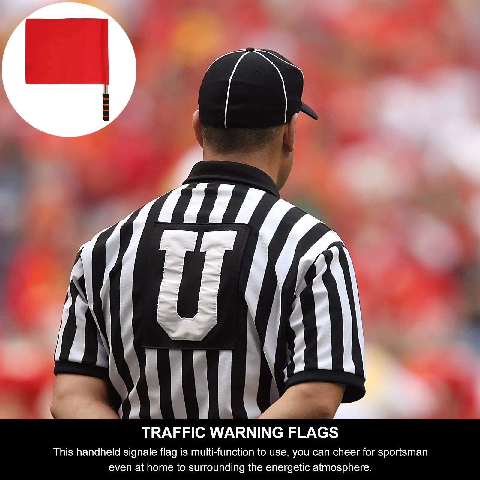 

3Pcs Sports Signal Flags Red Design Multi-Use for Racing Football Basketball Traffic Safety Warning Flags