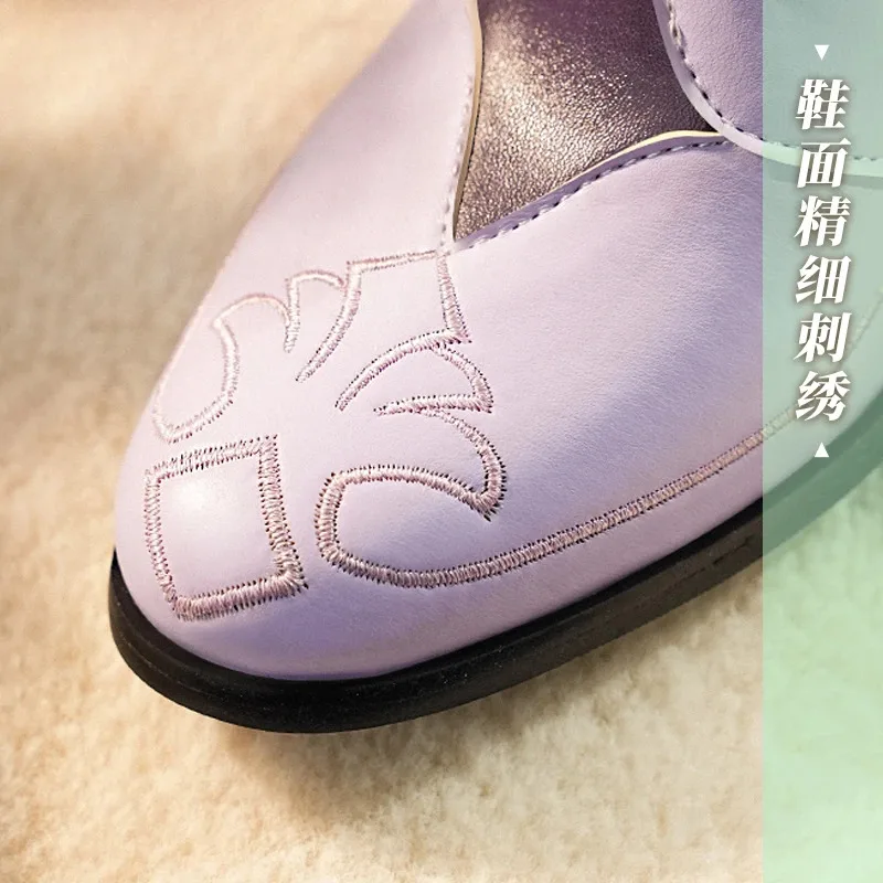 2025 22 preventa juego de Cosplay de Castorice Honkai: zapatos Star Rail fiesta de Halloween juego de rol elegante precioso cuero PU púrpura