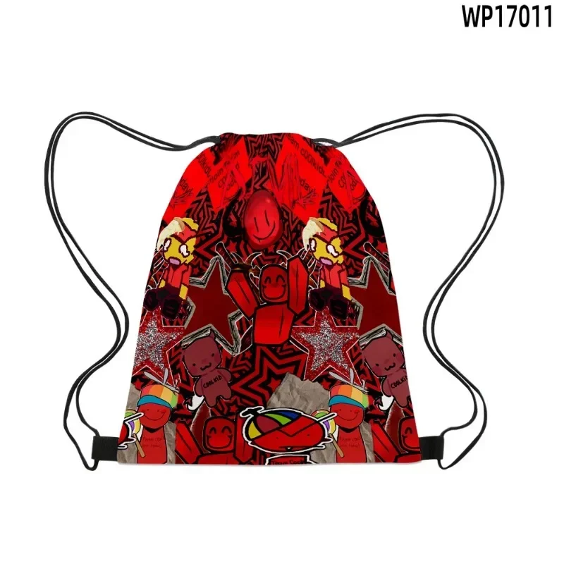 Anime Roblox Forsaken Gubby Backpack Portable Drawstring Bag Drawstring Pocket Miscellaneous Bags Travel School Backpack