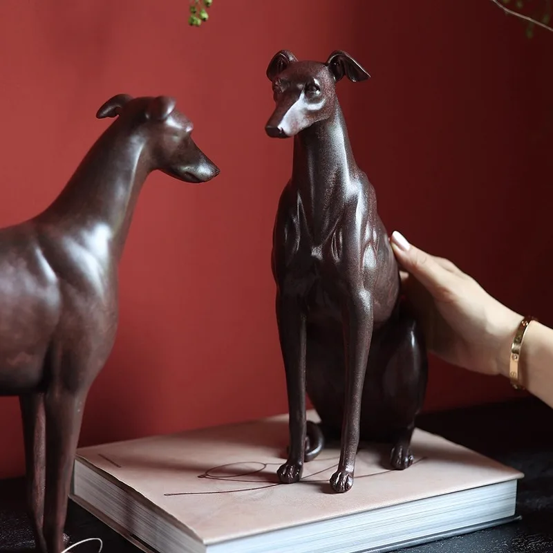 

Modern Art Dog Resin Sculpture Ornament Living Room Tabletop Decoration Creative Office Accessories Bedroom Home Decor