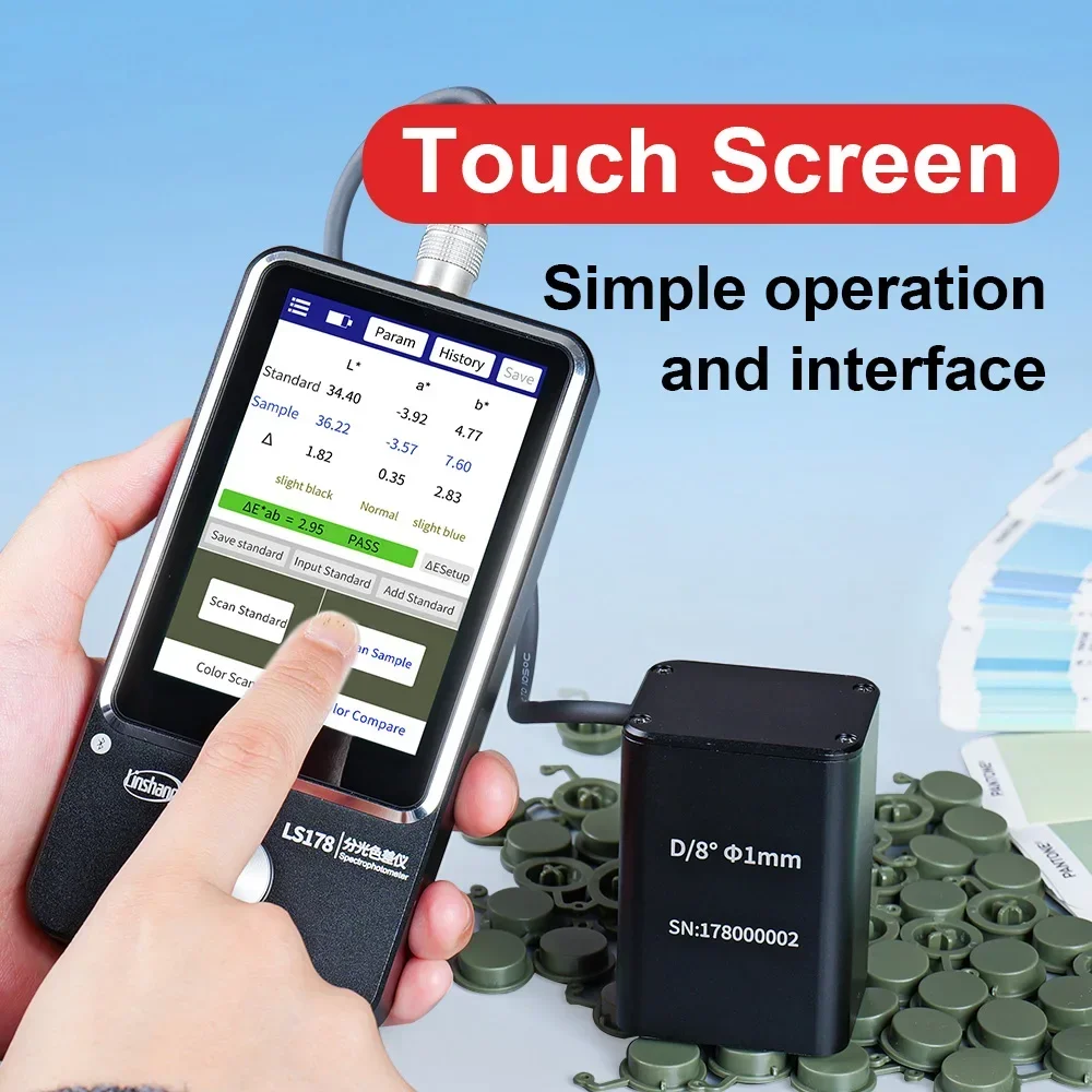 IN STOCK LS178 D/8 1mm Measurement Area Spectrophotometer Spectral Curve Portable Colorimeter for Metal Plated Parts