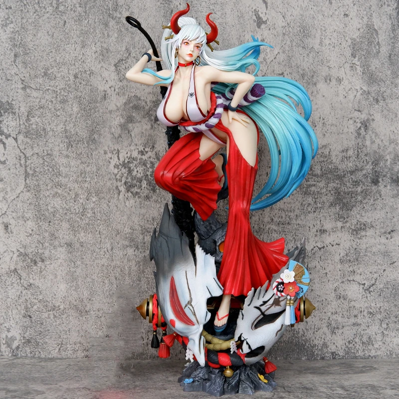 54cm Anime One Piece Wano Country Kaido's Daughter Yamato Battle Ver. GK PVC Action Figure Statue Collectible Model Toys Doll